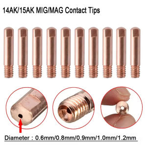 2/10/20PCS MB15AK MIG Welding Torch Contact Tip Holder 25x6mm MB-15AK Nozzles M6 Torch Power Nozzle Welding Tools Accessories