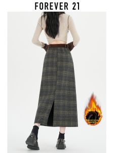 Forever21 | Retro Academic Style Tweed Warm Half Skirt