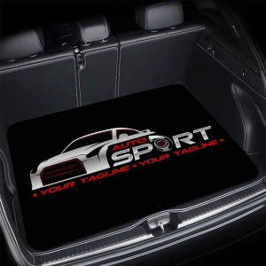 VIKAMA Racing Sport Trunk Mat Non Slip Durable Cargo Liner Interior Decor for Car Enthusiasts