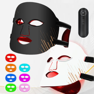 Mặt Nạ LED 7 Màu Mặt Nạ Silicon Trị Liệu Bằng Ánh Sáng Photon Mặt Nạ Làm Đẹp Để Trẻ Hóa Da Chống Lão Hóa Làm Săn Chắc Lỗ Chân Lông & Kiểm Soát Dầu