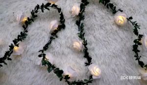10/20/40LED Rose Lights LED Flower String Lights Battery Operated Valentines Day Lights for Bedroom Wedding Valentines Day Decorations Warm White