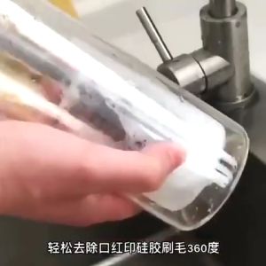 Sikat Pembersih Botol Gagang Panjang Sikat Gelas Botol Bahan Silikon