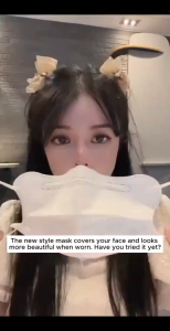 50PCS/Set Butterfly Face Mask 3-layer Dust Mask Water Proof Protect Against UV Rays V-shaped Mask 4D Anti Viral Mask