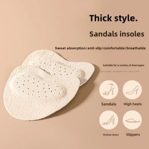 Anti-Slip Sweat Absorbent Shoe Insoles Half Size Slippers Sandals Self Adhesive Womens Forefoot Pads Comfortable Footwear