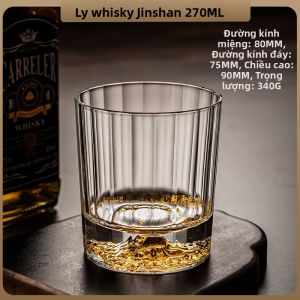 Ly Whisky Rượu Mạnh Đáy Dày Hình Núi Băng Sáng Tạo