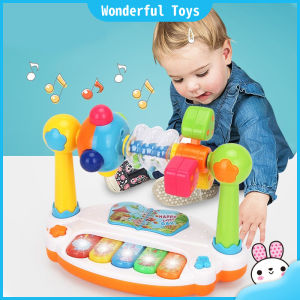 Wonderful Toys Baby Musical Keyboard Piano Drum Kids Musical Toy With Music And Lights Early Educational Developme