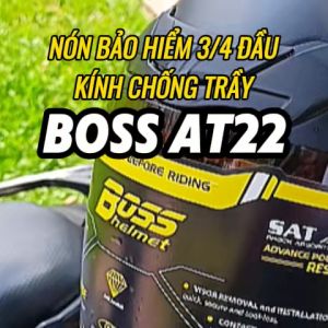 Nón Bảo Hiểm Moto 3/4 Đầu Có Kính BOSS AT22 (Đa Dạng Màu Sắc)