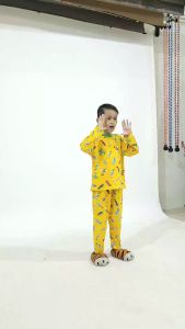 Kiminori EPRI.PP Setelan Baju Tidur Anak Lengan Panjang Full Print