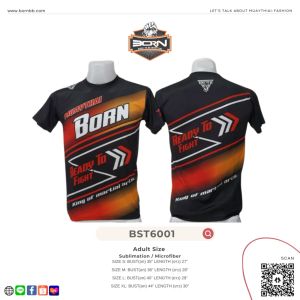 BST6001 Adults Borns Sublimation T-shirt | Born to be Muaythai