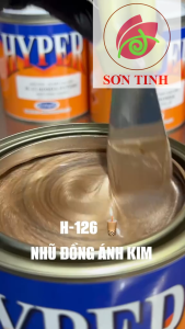 Sơn xe máy HYPER vàng đồng nhũ nhạt - trà sữa (Code: H-126) sơn thơm công nghiệp