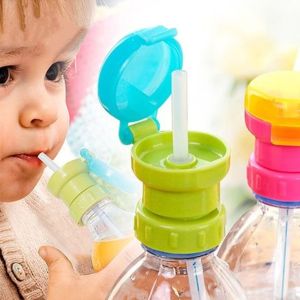 Safe Spill-proof Kids Drink Bottle Spout Cover Portable Drink Straw Bottle Spout Cover