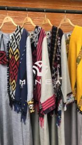 Minea Gamis Tenun Kombinasi Katun Linen Atiyah