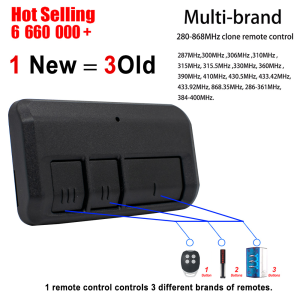 Multifrequency 280MHz to 868MHz Garage Door Gate Remote Control Duplicator Keychain Opener Command Clone 310 315 390 433 868 MHz