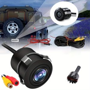 18.5mm Car Rear View Flush Mount Backup Camera Night Vision Wide Viewing Angle Universal 480P HD for Vehicles 12V Car Camera