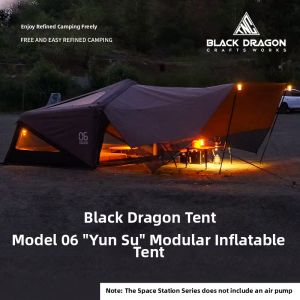 BLACK DRAGON | Professional Outdoor Camping Geodesic Tent Easy-to-Setup
