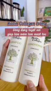 Set Dầu Gội Dầu Xả Giảm Rụng Tóc Phục Hồi Tóc Khô Xơ Hư Tổn Biotin Collagen