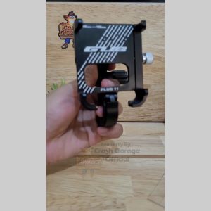 GUB Plus 11 Original Holder HP Motor Full Besi Alumunium Alloy Dudukan Ponsel Tempat Handphone Penyangga Tatakan Breket HP Stang Spion Sepeda Motor