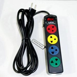 Ổ cắm điện LiOA 4 lỗ cắm dây dài 3m dòng điện 10A (Max 2200W) bảo vệ tải CB Switch On-Off (4SND3)