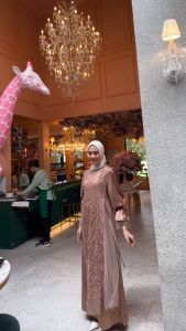 BEST SELLER Linni Dress mix Brukat Gamis Kondangan Wanita Terbaru 2024 Dress Muslim Pesta Terbaru