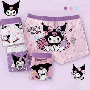 Halloween Christmas 4Pcs Sanrios Kuromi Anime Kawaii Mesh Girls Underwear Boxer Skin-Friendly Cartoon Baby Panties Breathable Comfortable Briefs New