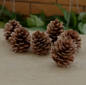 Natural Pinecone Pine Cones Pinecone For Christmas Tree Decorative Garland Cotton Pine Needles DIY Crafts Home Decor