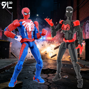 Bandai | 9L3D Printed Dynamic Web-patterned Warrior Red Blue Black Red Cool Battle Suit Swift Mysterious Hero Model Dummy13 Lucky13 Gifts
