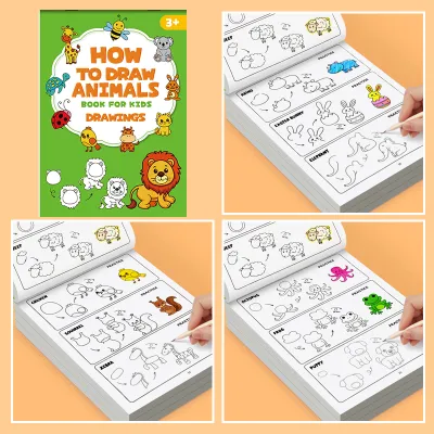 How to Draw Animals Step-by-Step Drawing Book- Learning Painting Perfect for Creative Writing & Color Kids Drawing Book