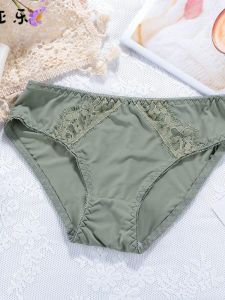 Mens Summer Breathable Comfortable Lace Cotton Underwear One-Piece Briefs Sweat Absorbent Yoga Fitness Sports Underpants