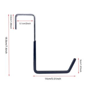 2025 1Pcs Hanging Hooks Vinyl Coated Heavy Duty Large Garage Wall Hook Rafter Hanger Hook Garage Bike Ladder Hooks Good
