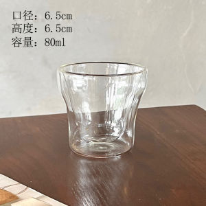 Ins Style Transparent Glass Cup Heat Resistant Double Layered Coffee Cup Milk Juice Tea Water Cup Creative Heat Insulation Cup