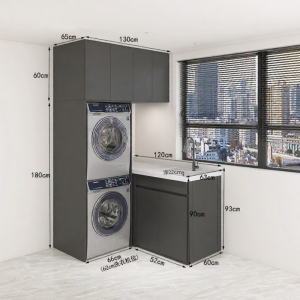 MAKEMINGTUO | Custom Corner Space-saving Laundry Cabinet for Small Balconies