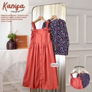 KANISA OVERALL SET KIDS SETELAN OVERALL ANAK NY MOWKIDS