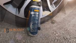Vá Vỏ Xe Khẩn Cấp Bơm Keo Chống Xì Lốp Và Bơm Căng Lốp Xe Lại MANNOL 9906 – 450ML Reifen Doctor – Hàng Đức Chính Hãng