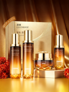 Lucenbase | Anti-Wrinkle Tightening Anti-Aging Hydrating Yellow-Removal Brightening Essence Water and Milk Set