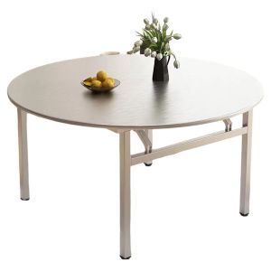 Thickened Stainless Steel Folding round Table for Home Dormitory Rental House Dining Table Hotel Banquet Stall round Table