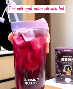 Trà Trái Cây Tím Acai Berry Việt Quất Mâm Xôi 20 Gói – Không Đường Healthy Uống Lạnh Ngon Bột Pha Nước