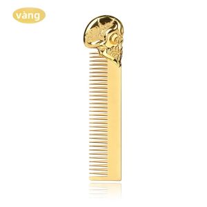 Lược Cắt Tóc Bằng Thép Không Gỉ Chuyên Nghiệp Dành Cho Nam Dụng Cụ Tạo Kiểu Râu Ria Mép Lược Bỏ Túi Để Chăm Sóc Và Tạo Kiểu Tóc Tại Salon