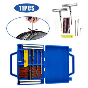ZCAUTO 11 Buah Kit Perbaikan Ban Mobil Van Set Alat Perbaikan Ban Sepeda Motor