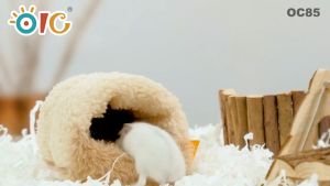 OIC OC85 Wooly Cave for Hamsters • Wood Brown ถุงนอนแฮมสเตอร์ ที่นอนแฮมเตอร์ ถุงผ้าสัตว์เลี้ยง