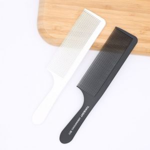[Wholesale]White Utility Barber Comb Wide Tooth Comb Hairdressing Comb Flat Head Comb Hairdressing Comb