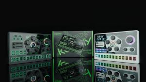 【Free TWS】 Koorfly Kf03 Desain RGB Terbaru Live Soundcard 48V Recording Live Mixer - 12 Efek RGB/ 4 DIY Efek Suara/ Untuk Alat Musik Berbagai Macam Mikrofon Audio Live stream Karaoke Sound card