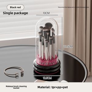 Premium Makeup Brush Storage Box Tool Dustproof Beauty Egg Sponge Cleaner Dryer Professional Makeup Brush Cleaning Accessory