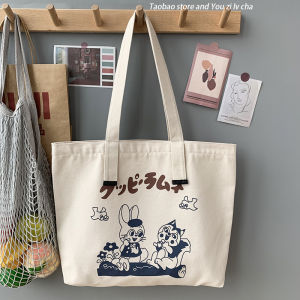 Large Canvas Bag Womens 2025 New Summer Trendy Minimalist Versatile High Capacity Letter Handheld Single Shoulder Book Bag