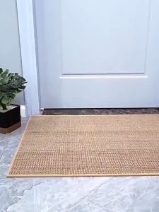 Kitchen Floor Mat Water Absorption and Oil Absorption Non-Slip Linen Carpet/Household Laundry Room Mat Entrance Doormat Nordic Carpet Long Runner Rug