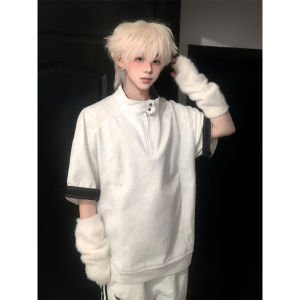 LIUBU | Summer Design Color Block Structural T-Shirt Polo