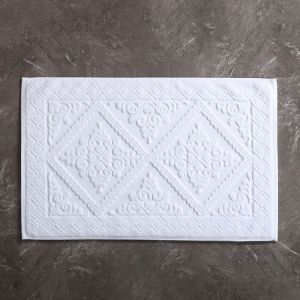 Thick Pure Cotton Bathroom Mat Absorbent Hotel Grade Toilet Entrance Home Use Anti Slip Foot Pad Geometric Pattern European Style