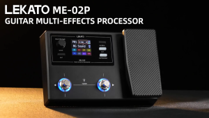 LEKATO ME-02P Multi Effects Guitar Pedal Rechargeable with Expression Wah Volume 70 Effects 35 Amp IR Cab 100 Presets Type-C USB OTG Audio Interface Color Screen