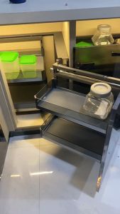 Kitchen Magic Corner Basket Pull Out Corner Cabinet Rak Bakul Tarik Kabinet Dapur Slide Out Basket