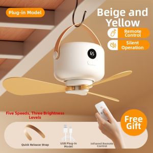 YOULIMEIJIA | Quiet Portable USB Charging Fan With Remote and Night Light
