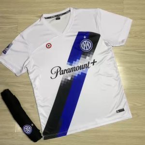 Quần Áo Bóng Đá Inter Milan sân khách trắng xanh logo thêu chất vải thun lạnh thấm hútthoáng mát không nhăn không xù lông A12